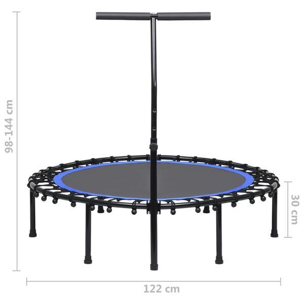 Grote foto vidaxl fitnesstrampoline met handgreep 122 cm kinderen en baby trampolines en springkussens