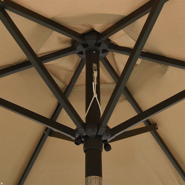 Grote foto vidaxl parasol avec lumi res led taupe 200x211 cm aluminium tuin en terras overige tuin en terras