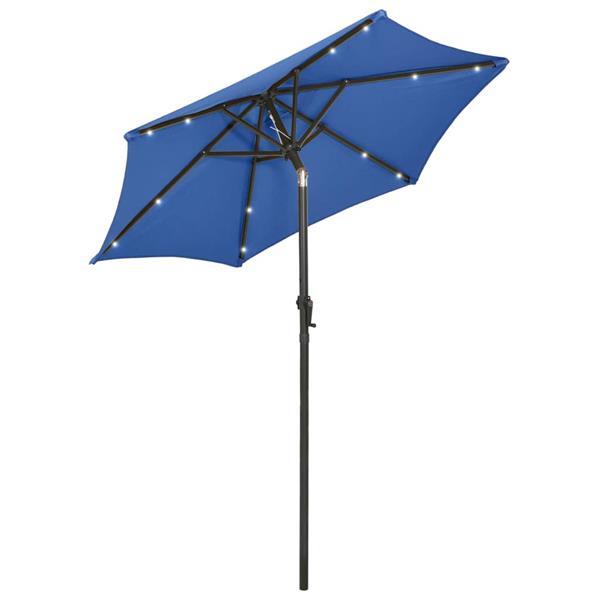Grote foto vidaxl parasol avec lumi res led bleu azur 200x211 cm alumi tuin en terras overige tuin en terras