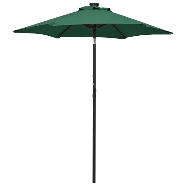 Grote foto vidaxl parasol avec lumi res led vert 200x211 cm aluminium tuin en terras overige tuin en terras