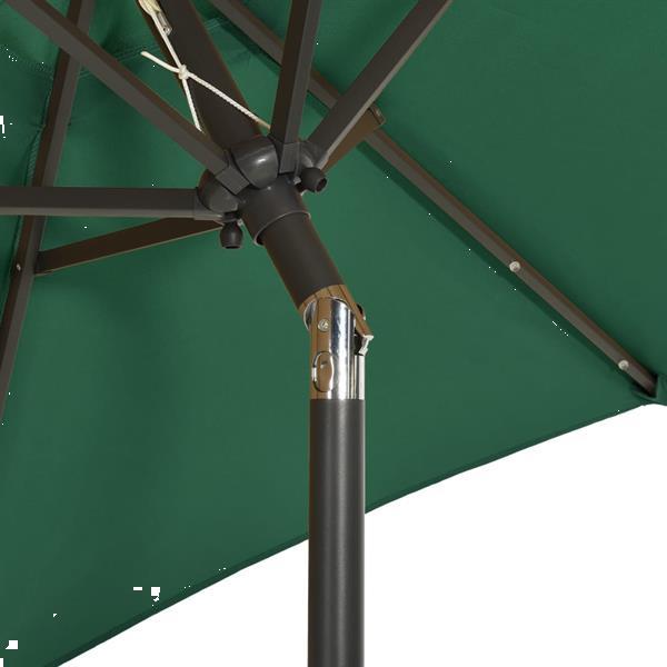 Grote foto vidaxl parasol avec lumi res led vert 200x211 cm aluminium tuin en terras overige tuin en terras