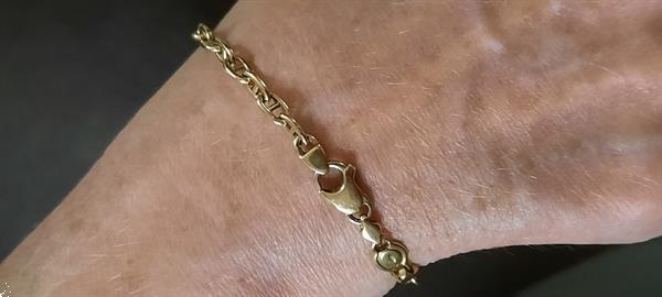 Grote foto 18k geelgouden armband met fantasieschakel sieraden tassen en uiterlijk armbanden voor haar