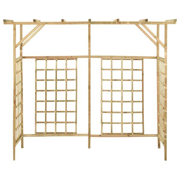 Grote foto vidaxl pergola voor 3 containers ge mpregneerd grenenhout tuin en terras tuindecoratie