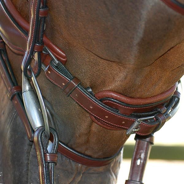 Grote foto medium crank snaffle bridle with flash color bruin size dieren en toebehoren paarden accessoires