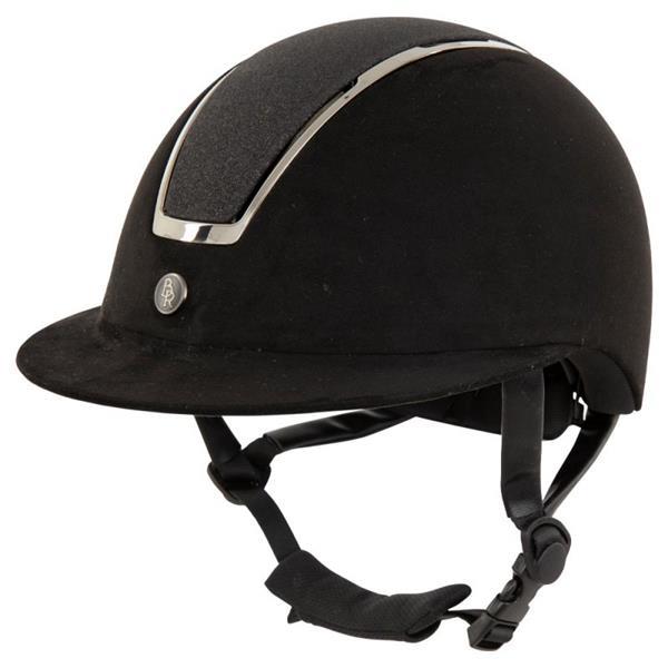 Grote foto rijhelm omega microfiber glitter color zwart gunmetal si dieren en toebehoren paarden accessoires