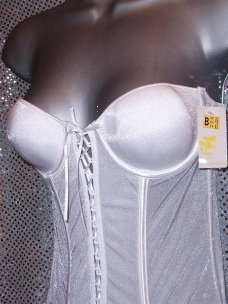 Grote foto prachtig wit torselet met strapless mogelijkheid kleding dames ondergoed en lingerie