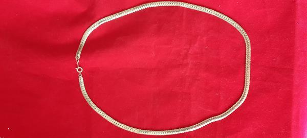 Grote foto vinta. 18k plaqu or halsketting met visgraatm. sieraden tassen en uiterlijk kettingen