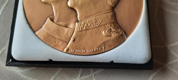 Grote foto penning van koning filip en koningin mathilde verzamelen munten belgi