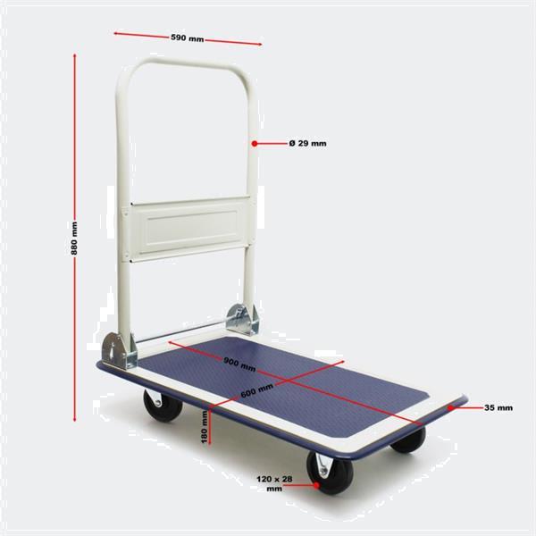 Grote foto platform handkar vouwtransportwagen max 300kg agrarisch heftrucks