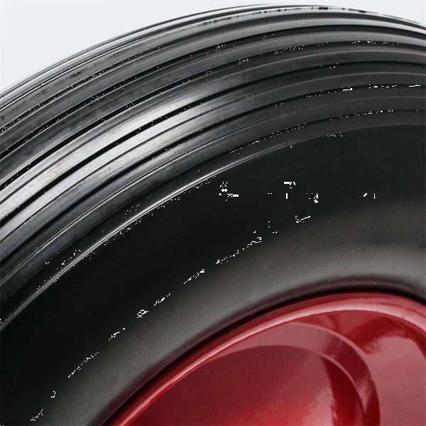 Grote foto pu wiel kruiwagenwiel formaat 3.50 8 massief rubber tuin en terras tuingereedschap