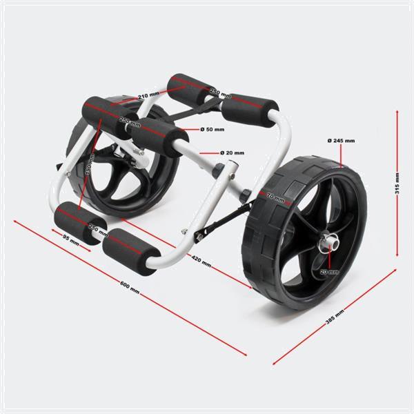 Grote foto bootwagen trolley kajak kano tot 45 kg met pu wielen en nylo caravans en kamperen caravan accessoires