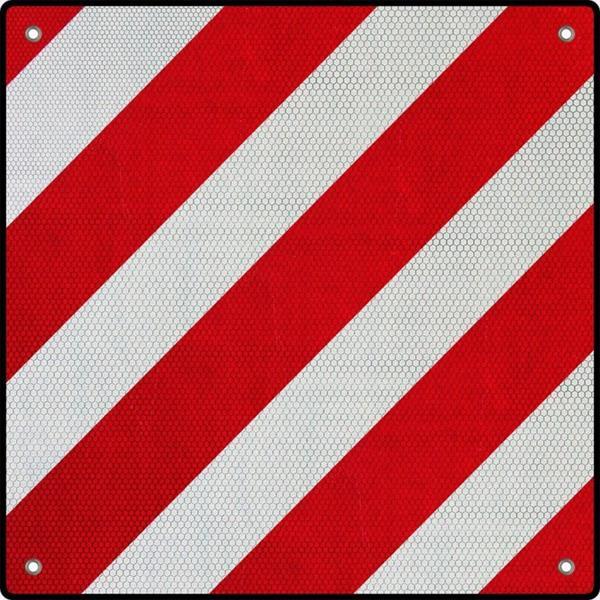 Grote foto achterwaarschuwingsbord 500x500mm rood wit spanje itali caravans en kamperen caravan accessoires