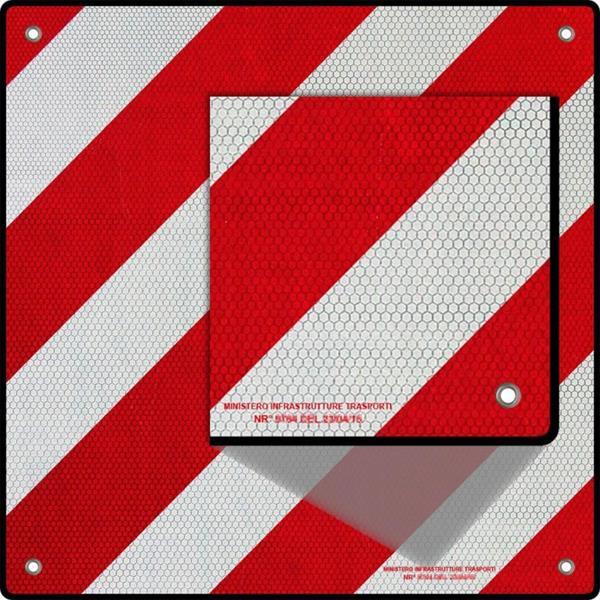 Grote foto achterwaarschuwingsbord 500x500mm rood wit spanje itali caravans en kamperen caravan accessoires