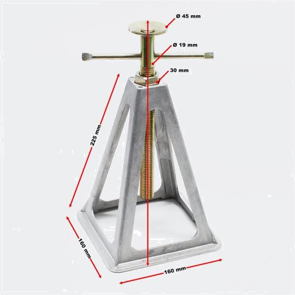 Grote foto aluminium jacks steunen caravans en trailers 4 stuks 900kg s caravans en kamperen caravan accessoires