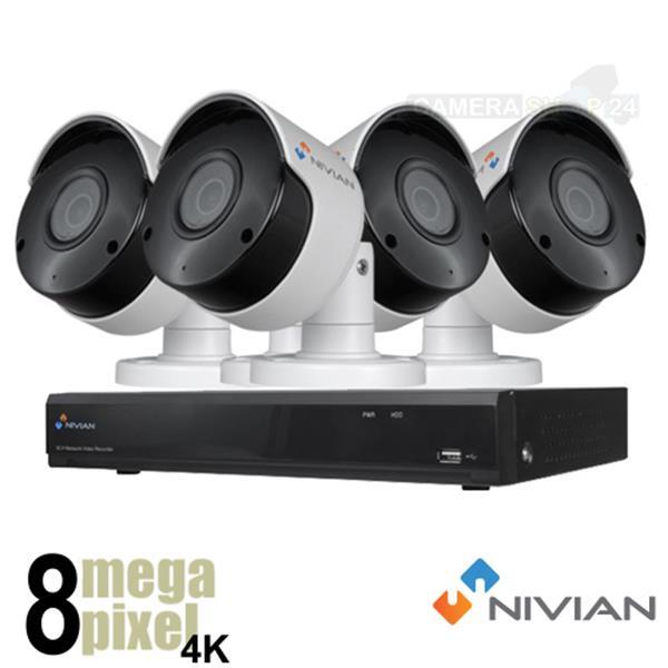 Grote foto nivian 4k 8 mp ip camerasysteem 30m nachtzicht poe audio tv en foto algemeen