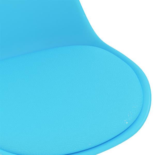 Grote foto vidaxl chaises de salle manger pivotantes 2 pcs bleu simil huis en inrichting stoelen