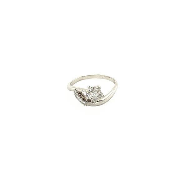 Grote foto platina fantasie ring met diamant 900 kleding dames sieraden