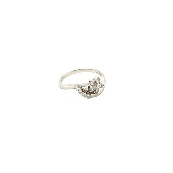 Grote foto platina fantasie ring met diamant 900 kleding dames sieraden