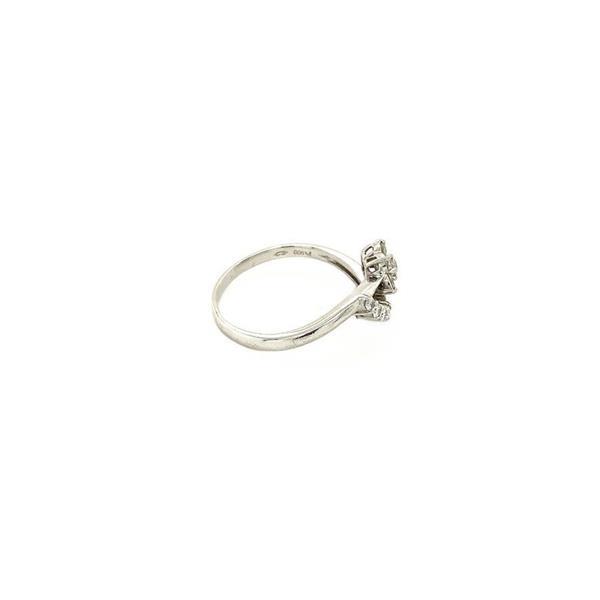 Grote foto platina fantasie ring met diamant 900 kleding dames sieraden