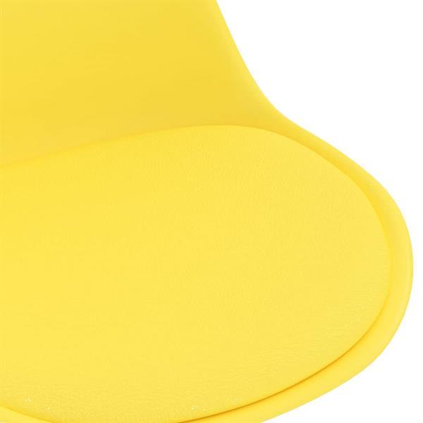 Grote foto vidaxl chaises de salle manger pivotantes 4 pcs jaune simi huis en inrichting stoelen