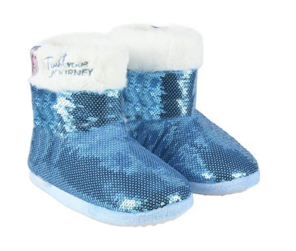 Grote foto disney frozen 2 elsa sloffen boots bont blauw maat 30 31 kinderen en baby schoenen voor meisjes