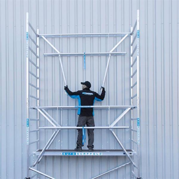 Grote foto rolsteiger standaard 75x250 4 2m werkhoogte enkele voorloopl doe het zelf en verbouw ladders en trappen