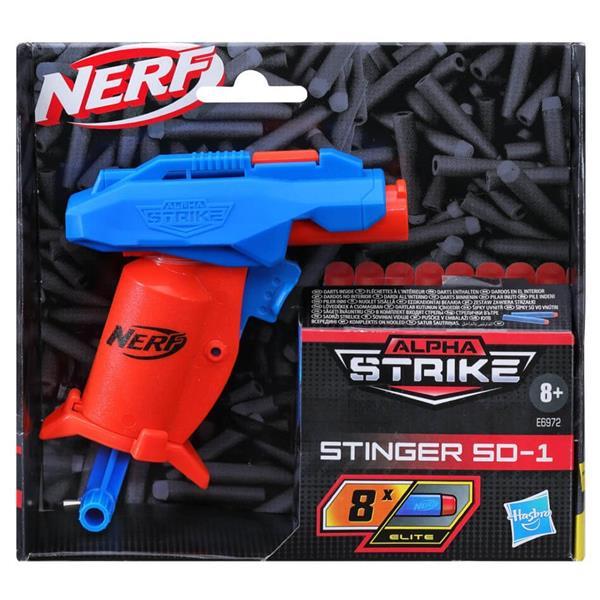 Grote foto nerf alpha strike stinger sd 1 blaster met 8 darts rood blau kinderen en baby los speelgoed