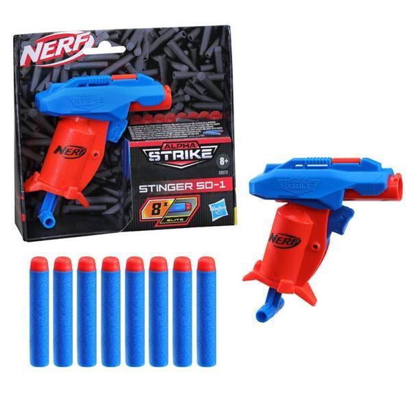 Grote foto nerf alpha strike stinger sd 1 blaster met 8 darts rood blau kinderen en baby los speelgoed