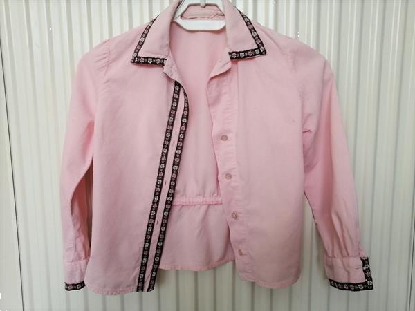 Grote foto mooie roze minicord corduroy blouse 6 jaar kinderen en baby maat 116