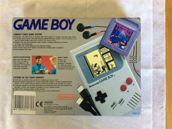 Grote foto nintendo gamboy met doos spelcomputers games game boy