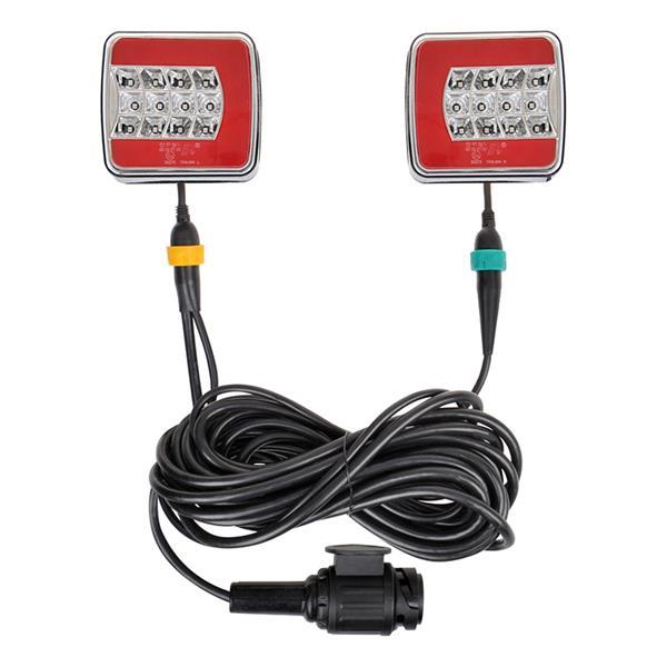 Grote foto aanhangerverlichtingsset led 4f met magneten 7 5 2 5m kabel auto diversen aanhangers