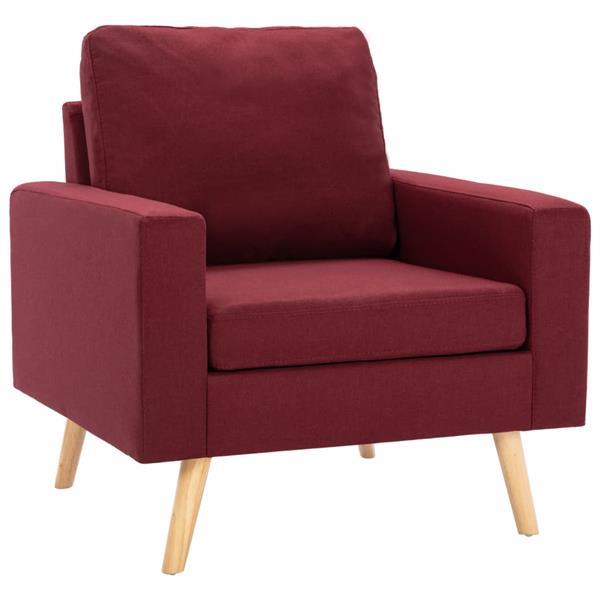 Grote foto vidaxl fauteuil rouge bordeaux tissu huis en inrichting stoelen