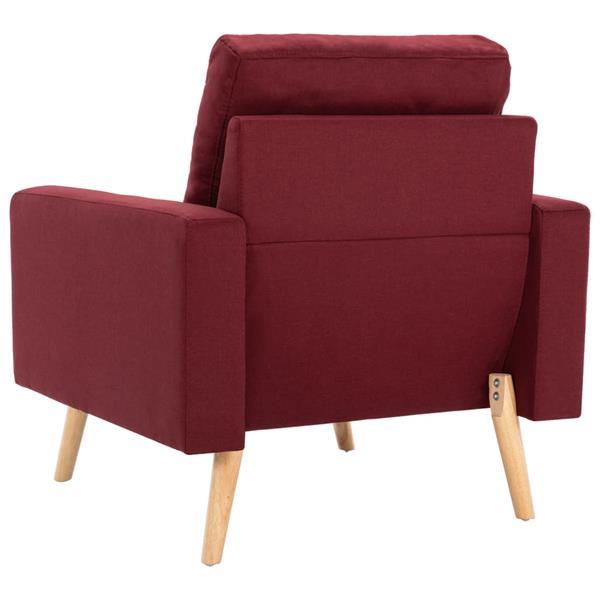 Grote foto vidaxl fauteuil rouge bordeaux tissu huis en inrichting stoelen