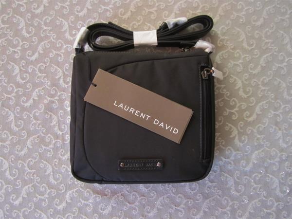 Grote foto compacte handige zwarte schoudertas laurent david kleding dames damestassen
