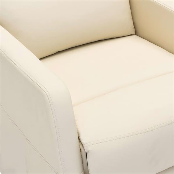Grote foto vidaxl fauteuil inclinable blanc similicuir huis en inrichting stoelen