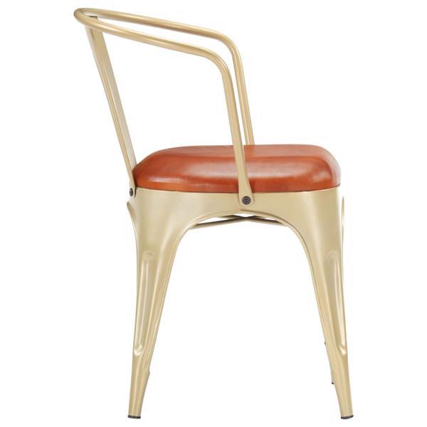 Grote foto vidaxl chaises de salle manger 6 pcs marron cuir v ritable huis en inrichting stoelen