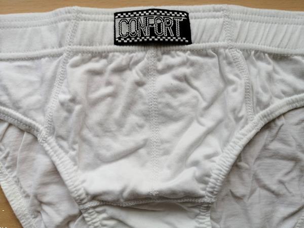 Grote foto set van 3 nieuwe witte herenslips small kleding heren ondergoed