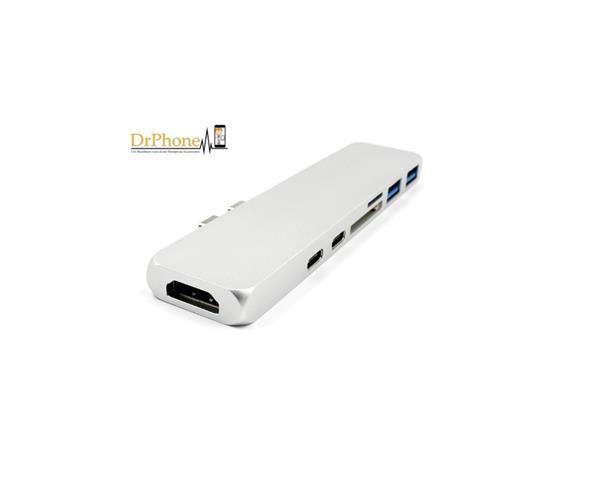 Grote foto drphone 7 in 1 usb c hub dual type c dock 5k output 40 gb computers en software netwerkkaarten routers en switches