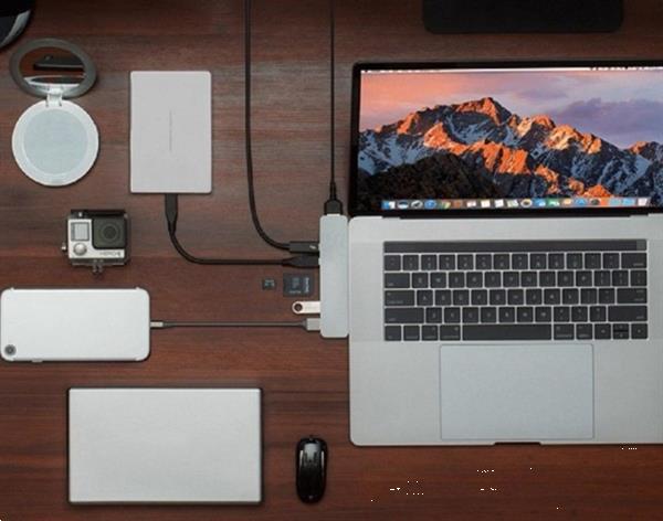 Grote foto drphone 7 in 1 usb c hub dual type c dock 5k output 40 gb computers en software netwerkkaarten routers en switches