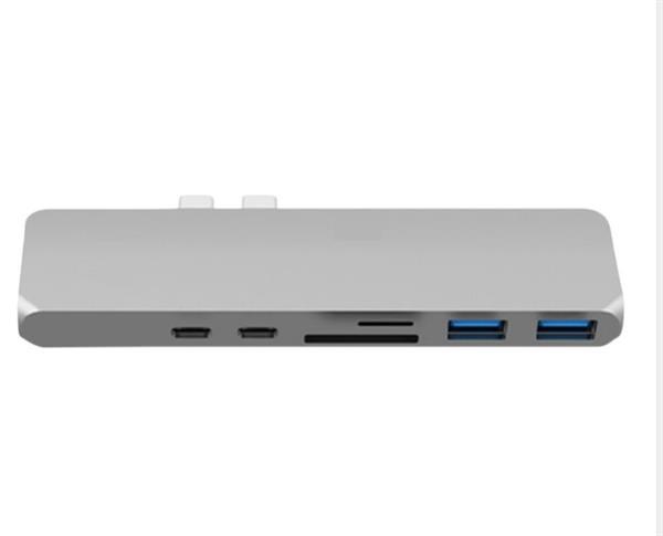 Grote foto drphone 7 in 1 usb c hub dual type c dock 5k output 40 gb computers en software netwerkkaarten routers en switches
