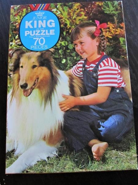 Grote foto vintage junior king puzzel met lassie sixties kinderen en baby puzzels