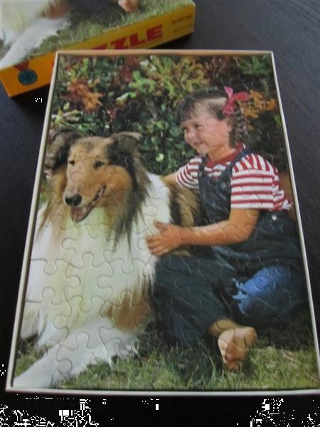 Grote foto vintage junior king puzzel met lassie sixties kinderen en baby puzzels