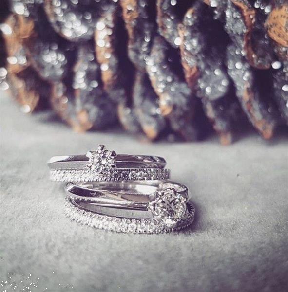 Grote foto excellent jewelry witgouden ring met 0 31 crt. briljant kleding dames sieraden