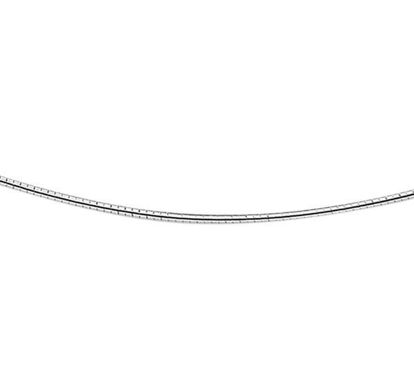 Grote foto zilveren collier omega rond 1 25mm 45cm kleding dames sieraden