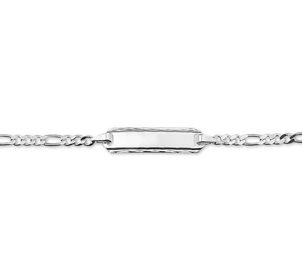 Grote foto figaro graveer armband met gedecoreerd graveerplaatje 11cm kleding dames sieraden