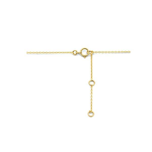 Grote foto 14k geelgouden collier met zirkonia 1 0 mm kleding dames sieraden