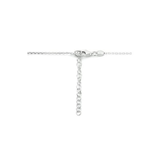 Grote foto prachtige zilveren collier met anker en koordschakels kleding dames sieraden