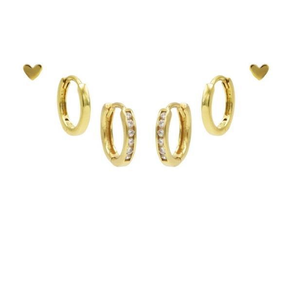 Grote foto karma jewelry zesdelige you rock earparty set gold kleding dames sieraden
