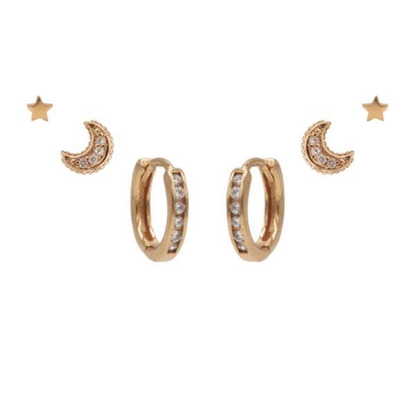 Grote foto karma jewelry zesdelige imy moon stars earparty set ro kleding dames sieraden
