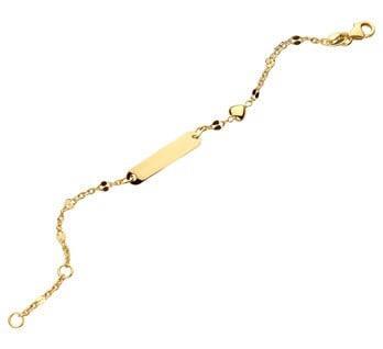 Grote foto gouden graveer kinderarmband hartje 2 5 mm 9 13 cm kleding dames sieraden